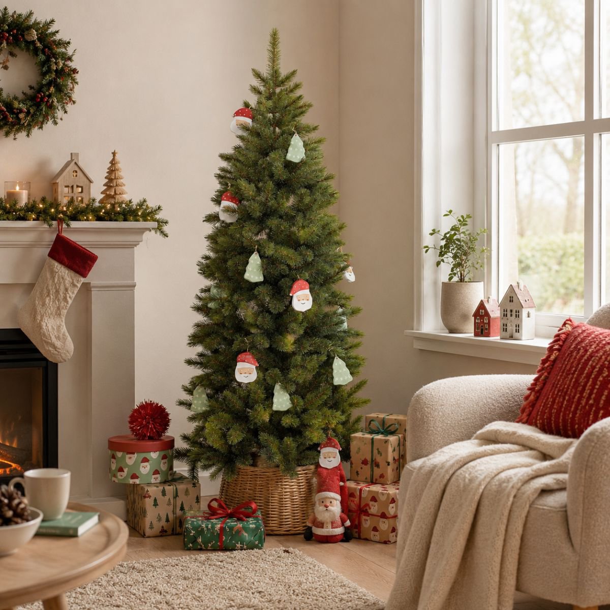Kunstkerstboom Bristlecone Fir H215cm Ø89cm Groen