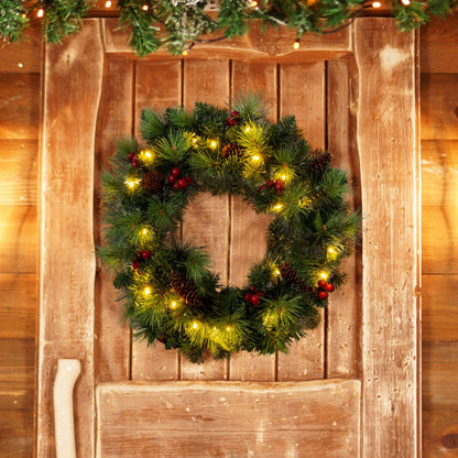 Kerstkrans "Noël" Outdoor met LED Diameter 35cm