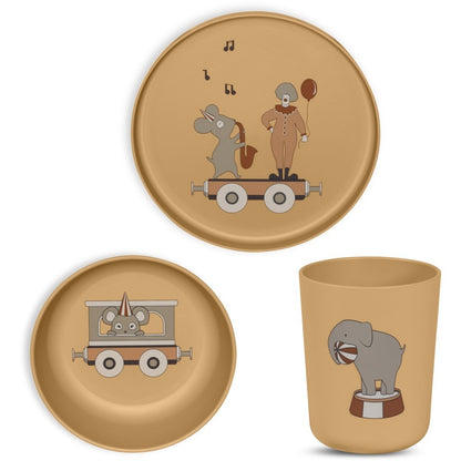 Milas bioplastic dinerset 3-pack