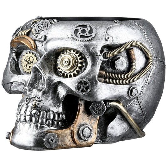 Bloempot "Steampunk Skull Planter"