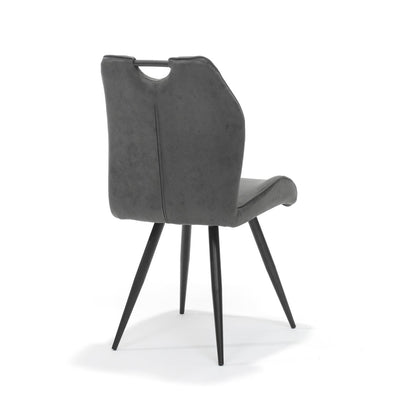 Stoel Garda zwart Stof Soft Antraciet