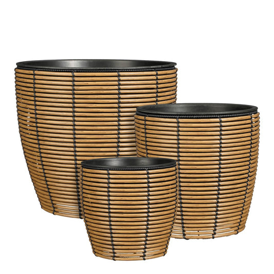 Durban Bloempot Buiten - Set van 3 - Gerecycled Plastic