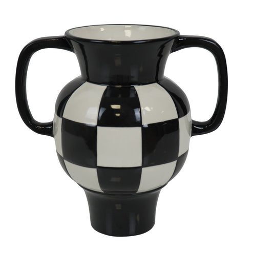 Vaas Keramiek - Zwart/Wit - 22x14,5x22,5cm