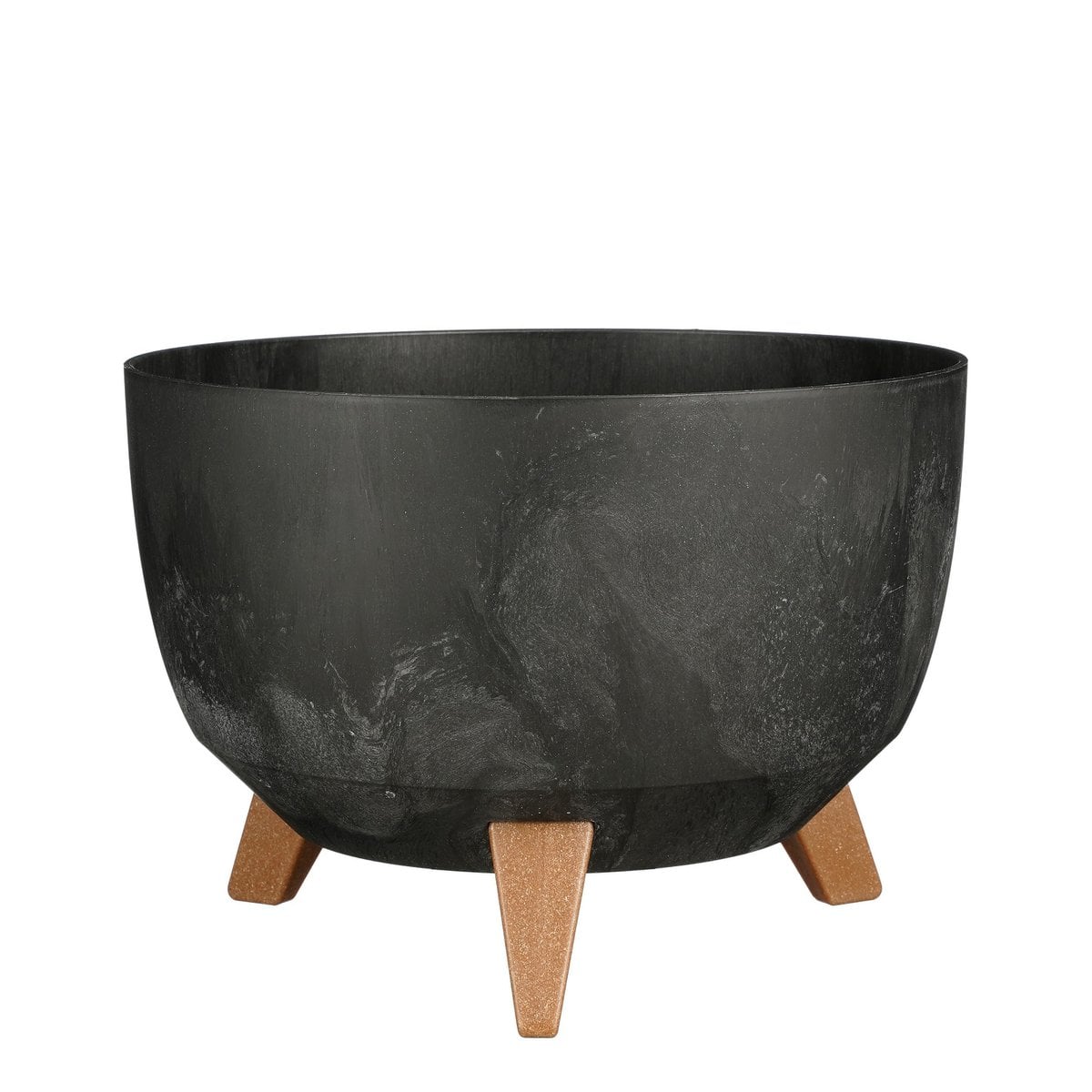Plantenbak buiten Doppio Zwart Ø 33 cm H18,5