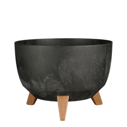 Plantenbak buiten Doppio Zwart Ø 33 cm H18,5