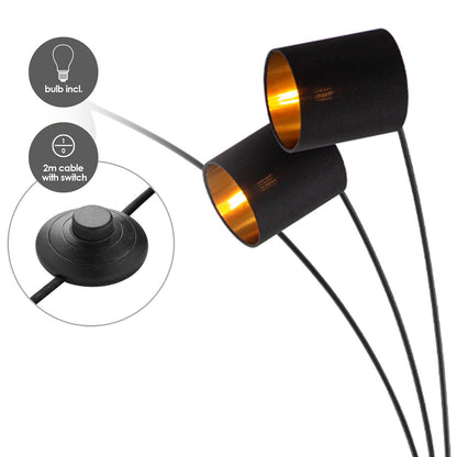 Moderne Vloerlamp - Staande Lamp - 3-lampenkapp