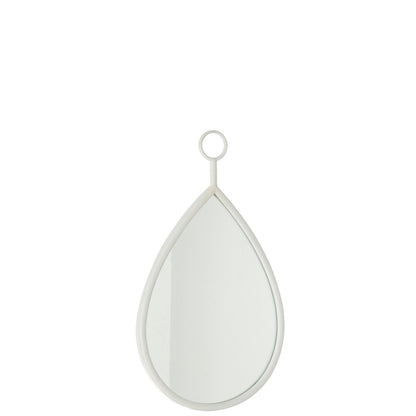 J -Line Spiegel Drop - Glas - Wit - Small - 30,5 x 53,5 cm