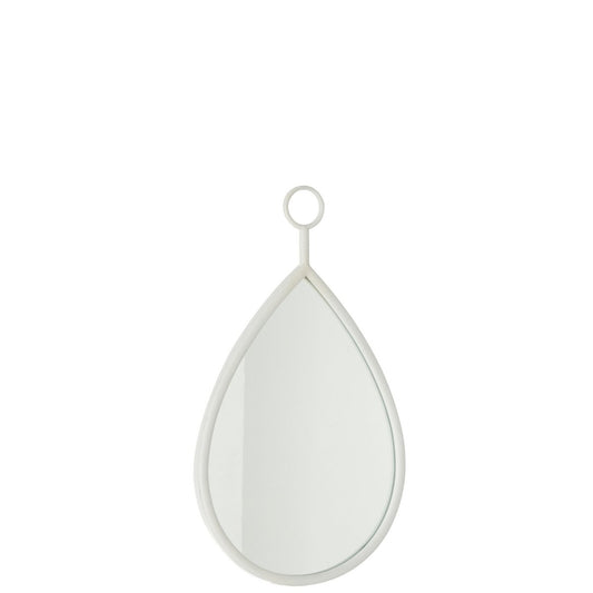 J -Line Spiegel Drop - Glas - Wit - Small - 30,5 x 53,5 cm