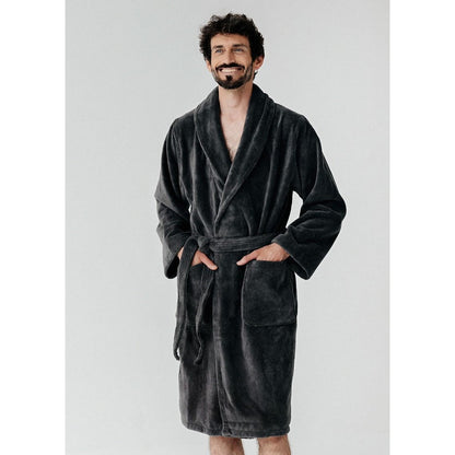 Teddy badjas Grey Charcoal