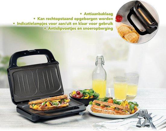 Domo DO9195C Tosti-IJzer 900W Zilver