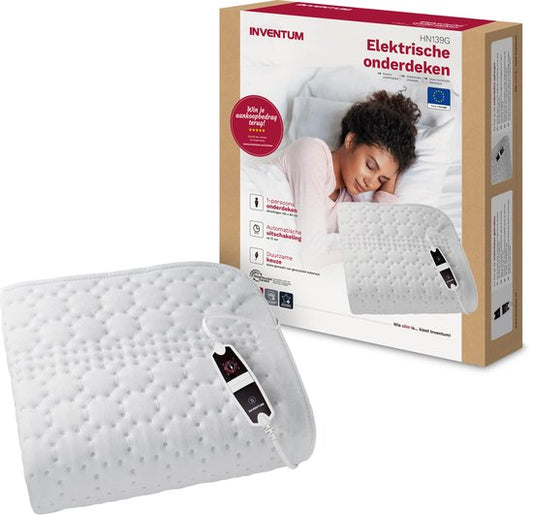 Inventum HN139G elektrische onderdeken 150x80 cm - Eenpersoons 4 standen