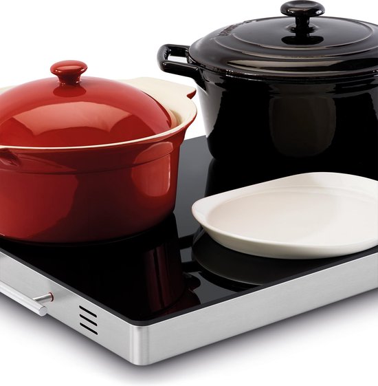 Fritel WT2478 Warmhoudplaat XXL 400W Zwart/Zilver