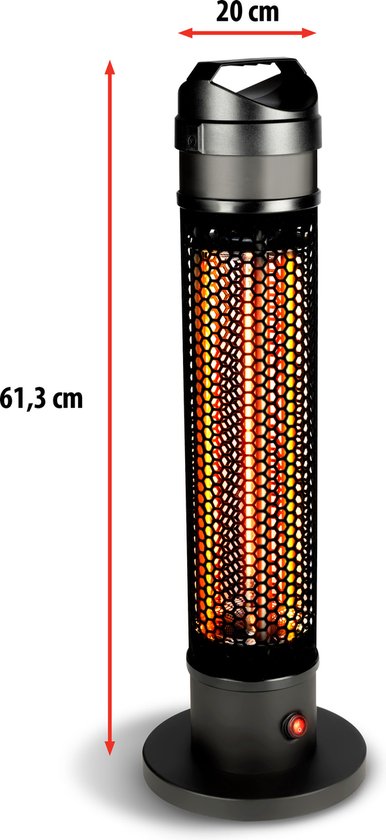 Terrasverwarmer Elektrisch infrarood 800W Carbon