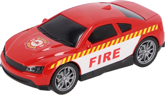 Rapid Wheels Autotransporter Brandweer + Auto en Helikopter + Licht en Geluid