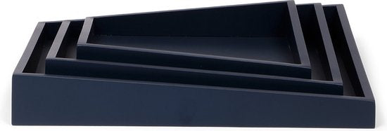 Senza Asymmetrische Houten Dienbladen 3 Stuks Blauw