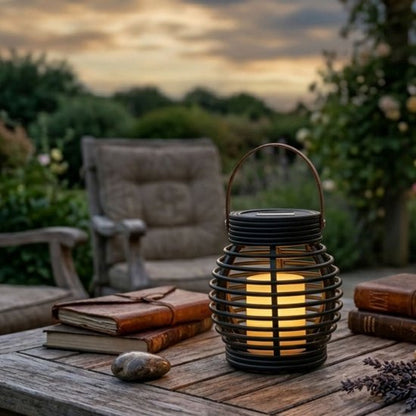 Grundig Solar LED Lantaarn 15x16 cm Zwart