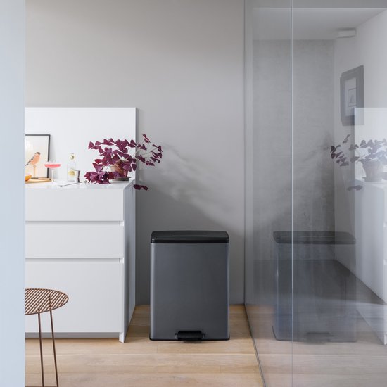 Curver Deco Bin Duo 26L+26L Cool Grey
