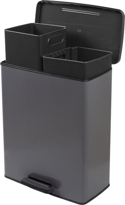 Curver Deco Bin Duo 26L+26L Cool Grey