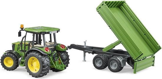 Bruder Tractor John Deere 5115M met Aanhanger