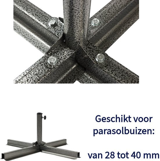 Parasolvoet Metaal - Kruisvoet Standaard