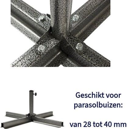Parasolvoet Metaal - Kruisvoet Standaard