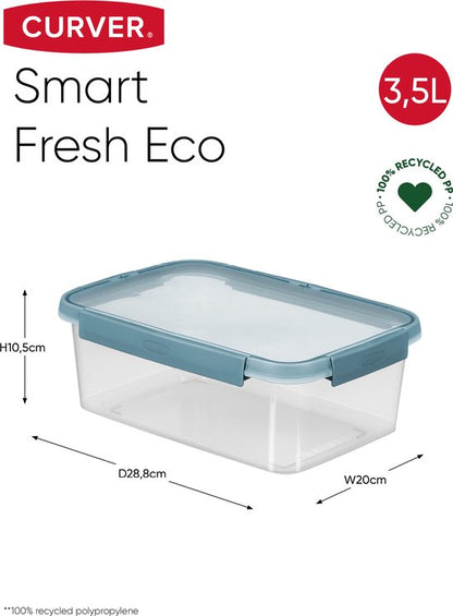 Curver Smart Fresh Vershouddoos Rechthoekig 3.5L Transparant/Grijs