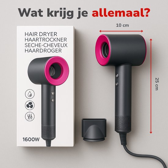 Ionische haardroger 1600W