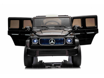 Mercedes Benz Eqg, 12 Volt Elektrische Kinderauto Met Rubberen Banden, Leder Zitje En Meer!