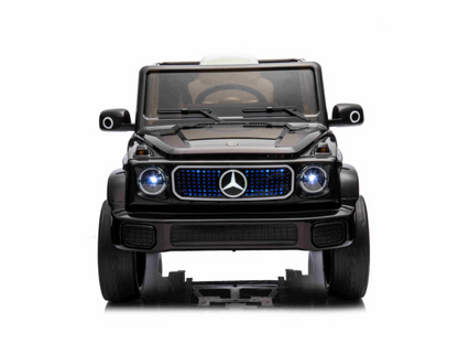 Mercedes Benz Eqg, 12 Volt Elektrische Kinderauto Met Rubberen Banden, Leder Zitje En Meer!