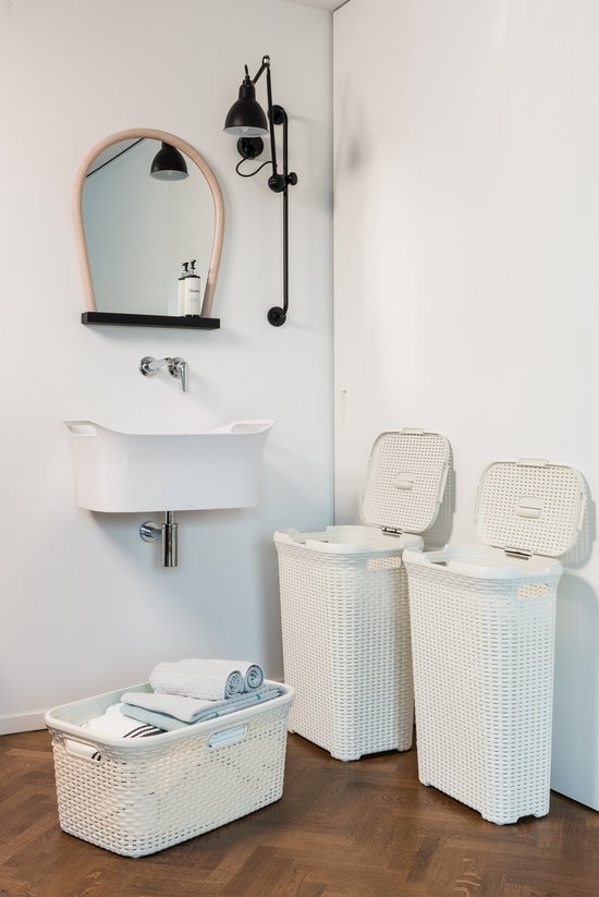 Curver Style Wasmand met Deksel 60L Wit