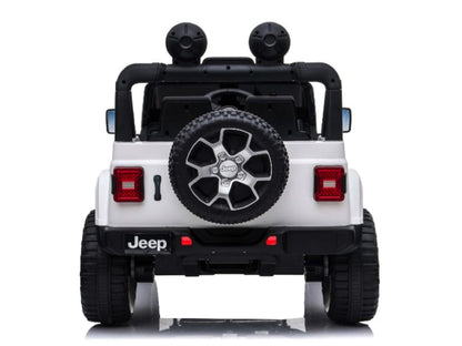 Jeep Wrangler Rubicon, 12V Kinderauto Met Lithium Accu, Rubberen Banden, Leder Zitje