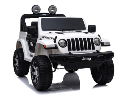 Jeep Wrangler Rubicon, 12V Kinderauto Met Lithium Accu, Rubberen Banden, Leder Zitje