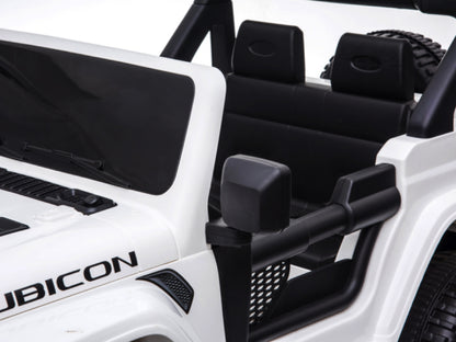 Jeep Wrangler Rubicon, 12V Kinderauto Met Lithium Accu, Rubberen Banden, Leder Zitje