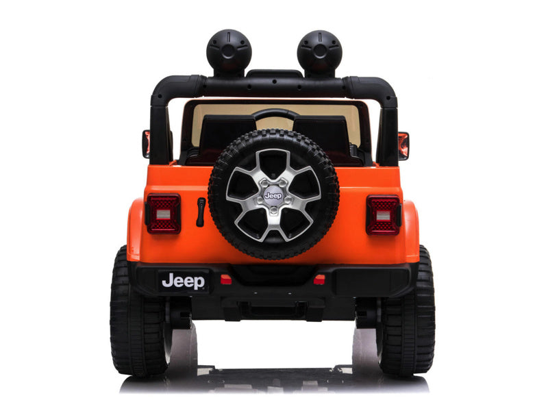 Jeep Wrangler Rubicon, 12V Kinderauto Met Lithium Accu, Rubberen Banden, Leder Zitje