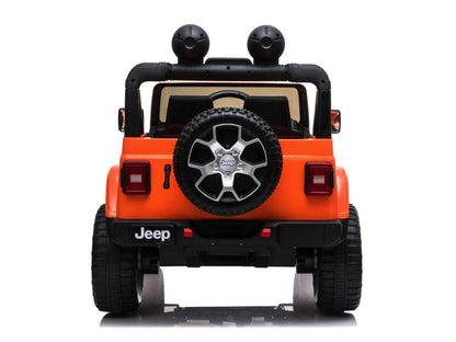 Jeep Wrangler Rubicon, 12V Kinderauto Met Lithium Accu, Rubberen Banden, Leder Zitje