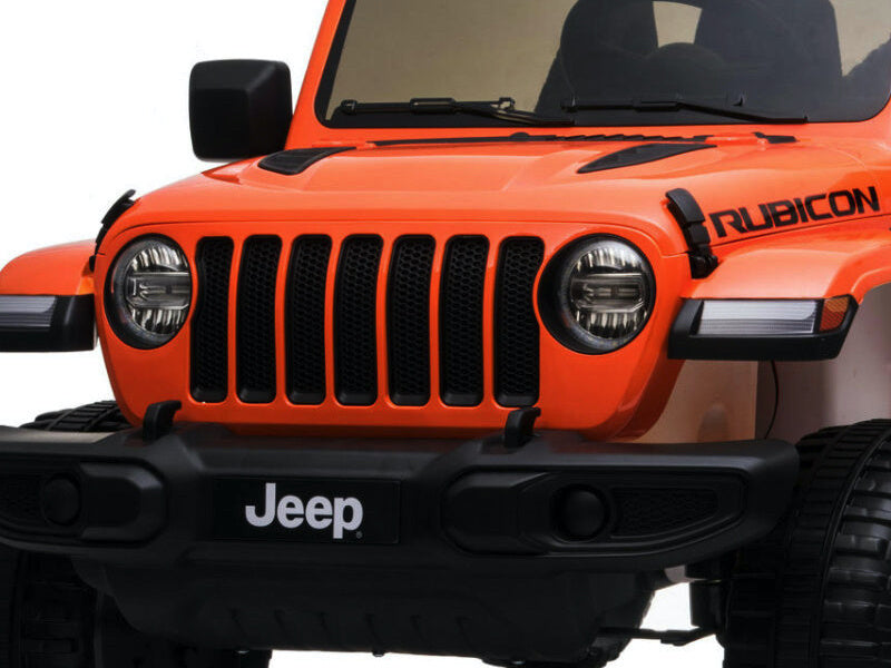 Jeep Wrangler Rubicon, 12V Kinderauto Met Lithium Accu, Rubberen Banden, Leder Zitje