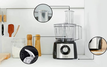 Bosch MCM3PM386 MultiTalent 3 Keukenmachine Zwart/RVS