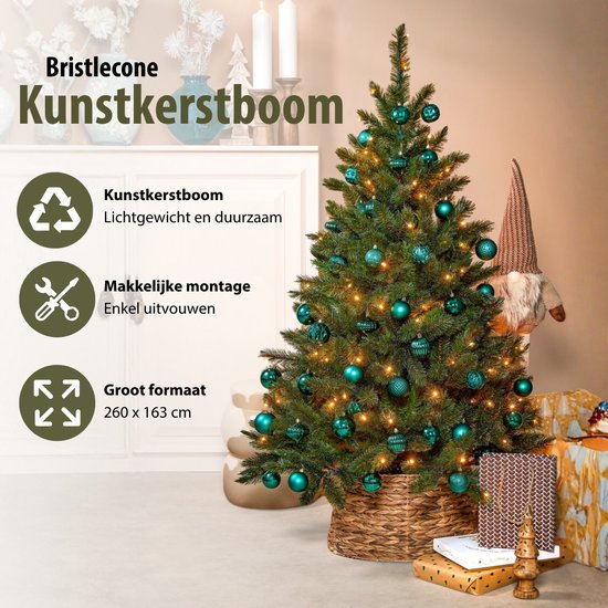 Kunstkerstboom Bristlecone Fir H260cm Ø163cm Groen