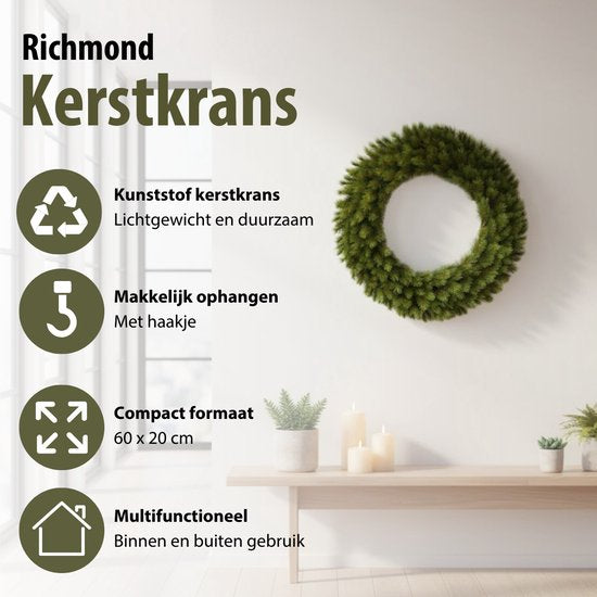 Krans Richmond Ø60cm Groen