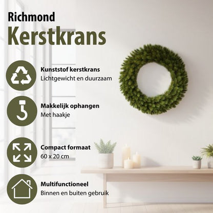 Krans Richmond Ø60cm Groen