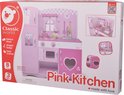Keuken in hout - roze - 83x31x91 cm