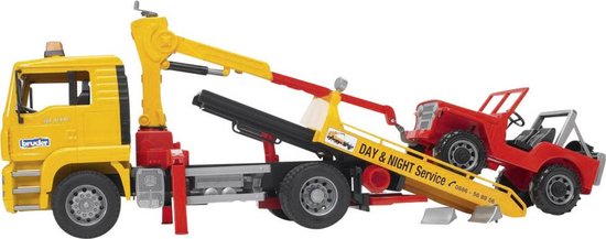 Bruder MAN TGA Afsleep Takelwagen + Jeep