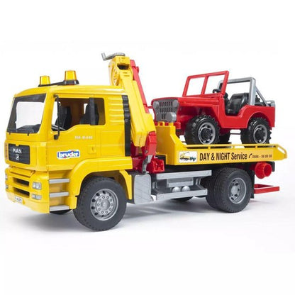Bruder MAN TGA Afsleep Takelwagen + Jeep