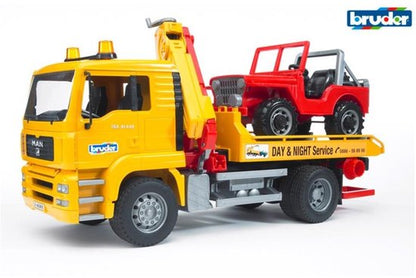 Bruder MAN TGA Afsleep Takelwagen + Jeep