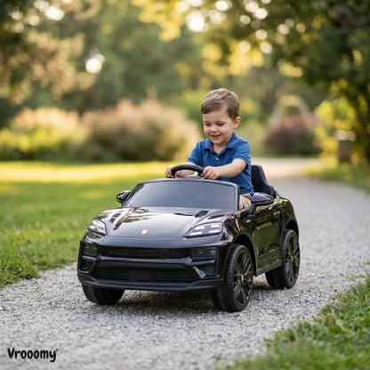 Porsche Macan Turbo Zwart, Elektrische Kinderauto