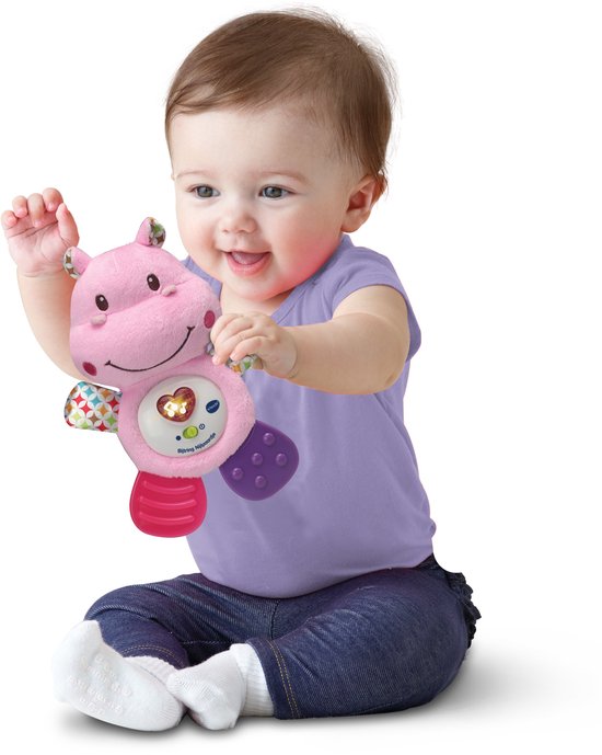 Vtech Bijtring Nijlpaardje roze