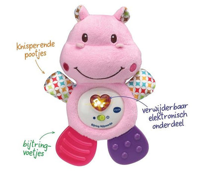 Vtech Bijtring Nijlpaardje roze