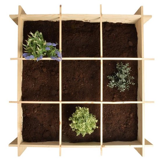 Houten moestuin 9-vaks