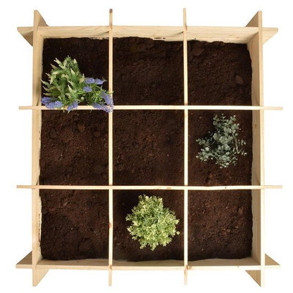 Houten moestuin 9-vaks