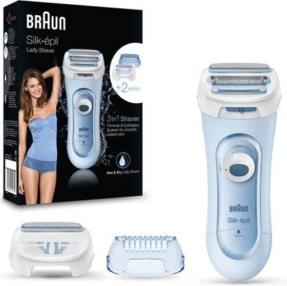 Braun LS5160 Silk-Epil 3in1 Lady Shaver Blauw